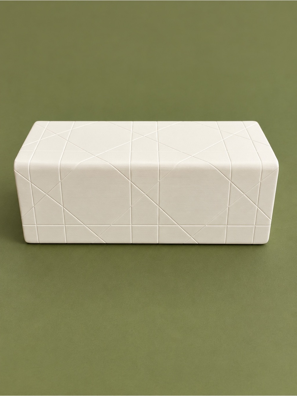 Dior White Presentation Gift Box Geometric Embossed Design Luxury Storage Box